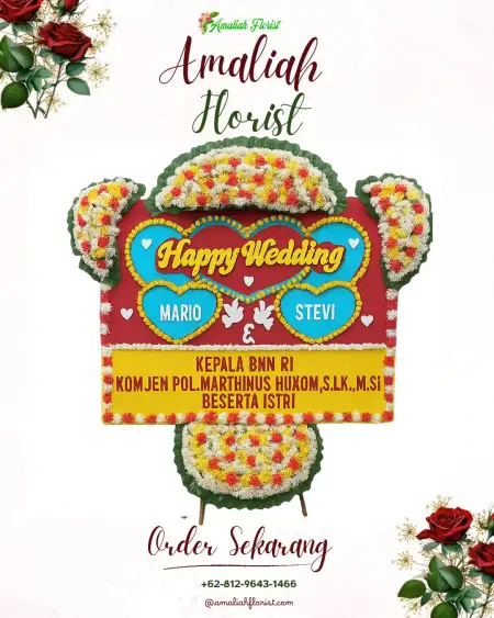Papan Bunga Pernikahan Dawan Kaler